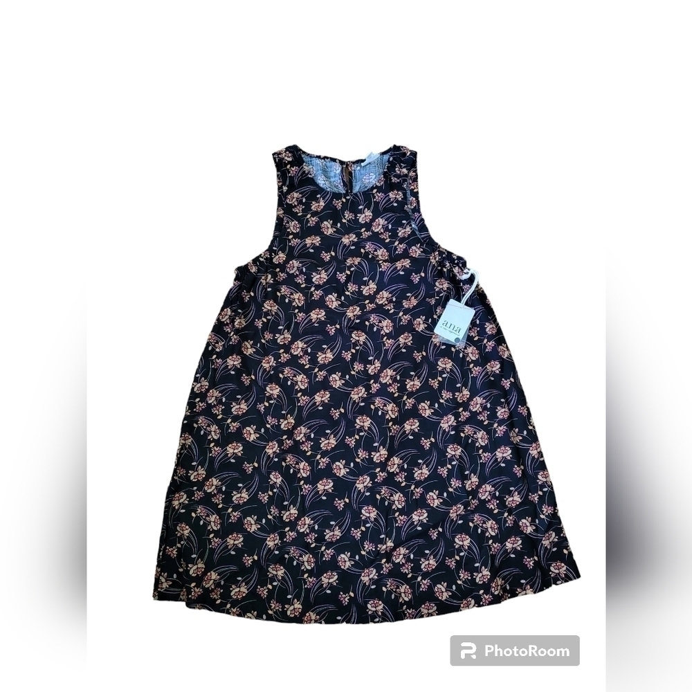 💕a.n.a A New Approach Women’s Floral Sleeveless Dress Black Pink Yellow Size‎ M